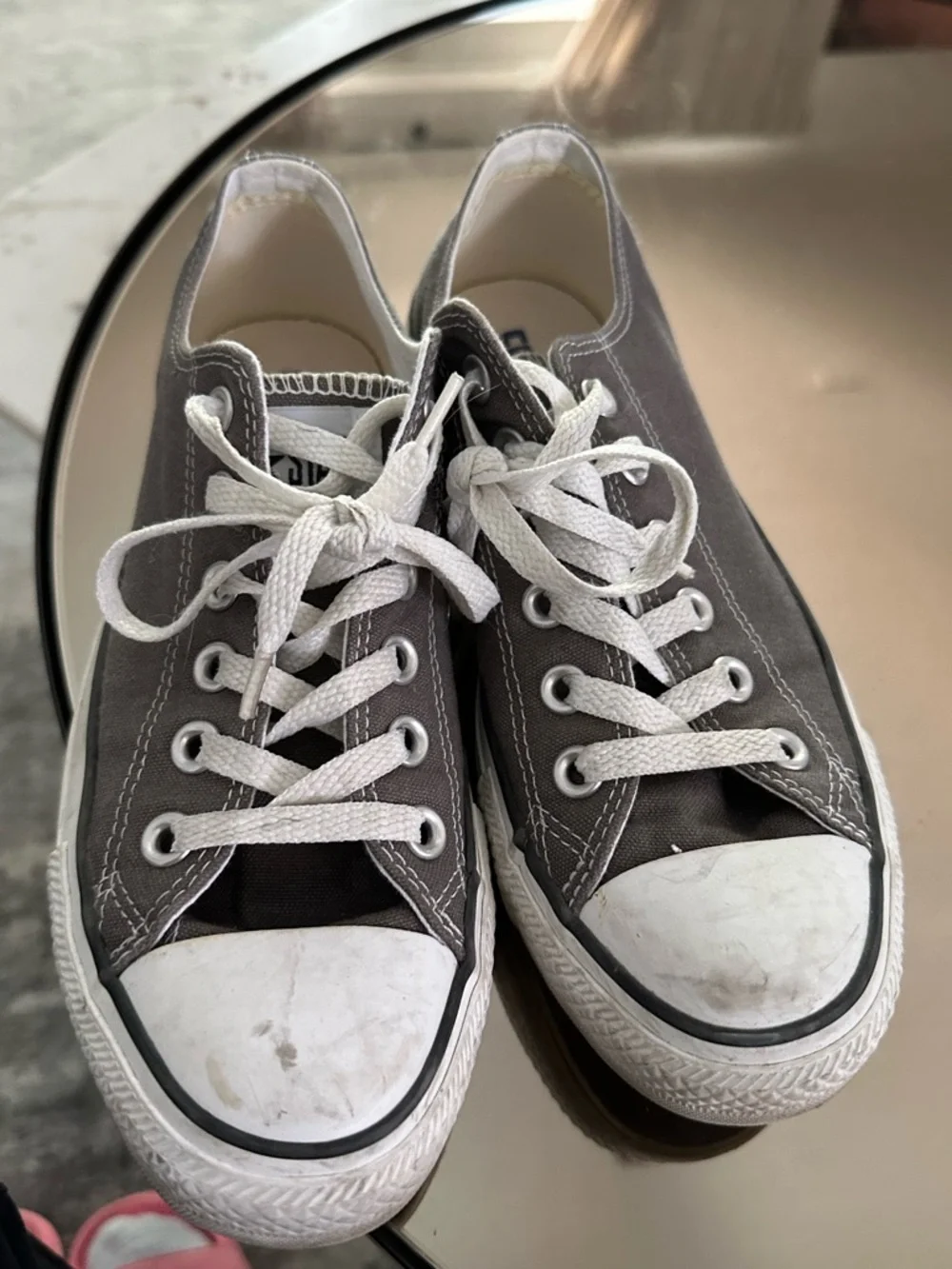 Converse All Star Low Top Gray Grey Chuck Taylor Women’s 7.5 Canvas 1J794 - Picture 2 of 9
